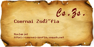 Csernai Zsófia névjegykártya