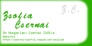 zsofia csernai business card